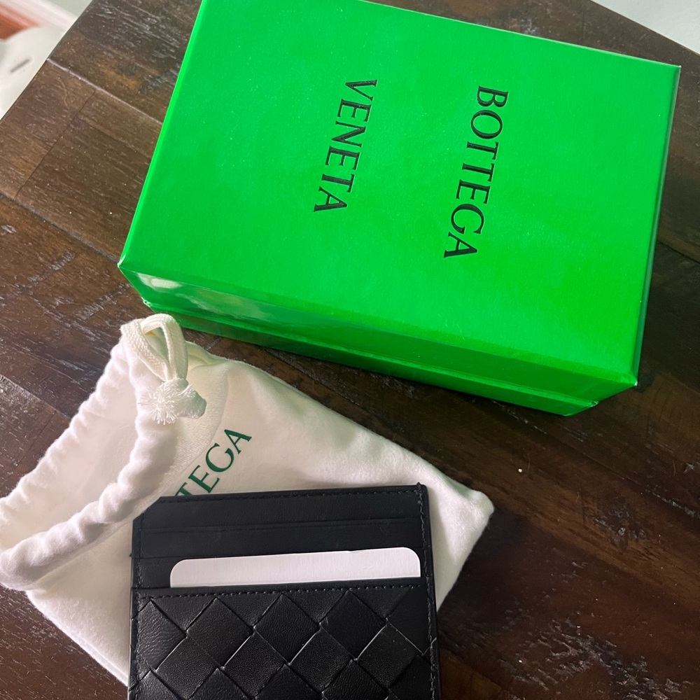 Bottega Veneta Black Card Holder